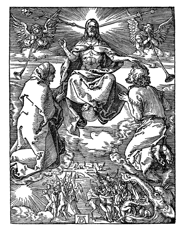 Albrecht Dürer, Piccola passione xilografica. Cristo in trono (1511), xilografia
